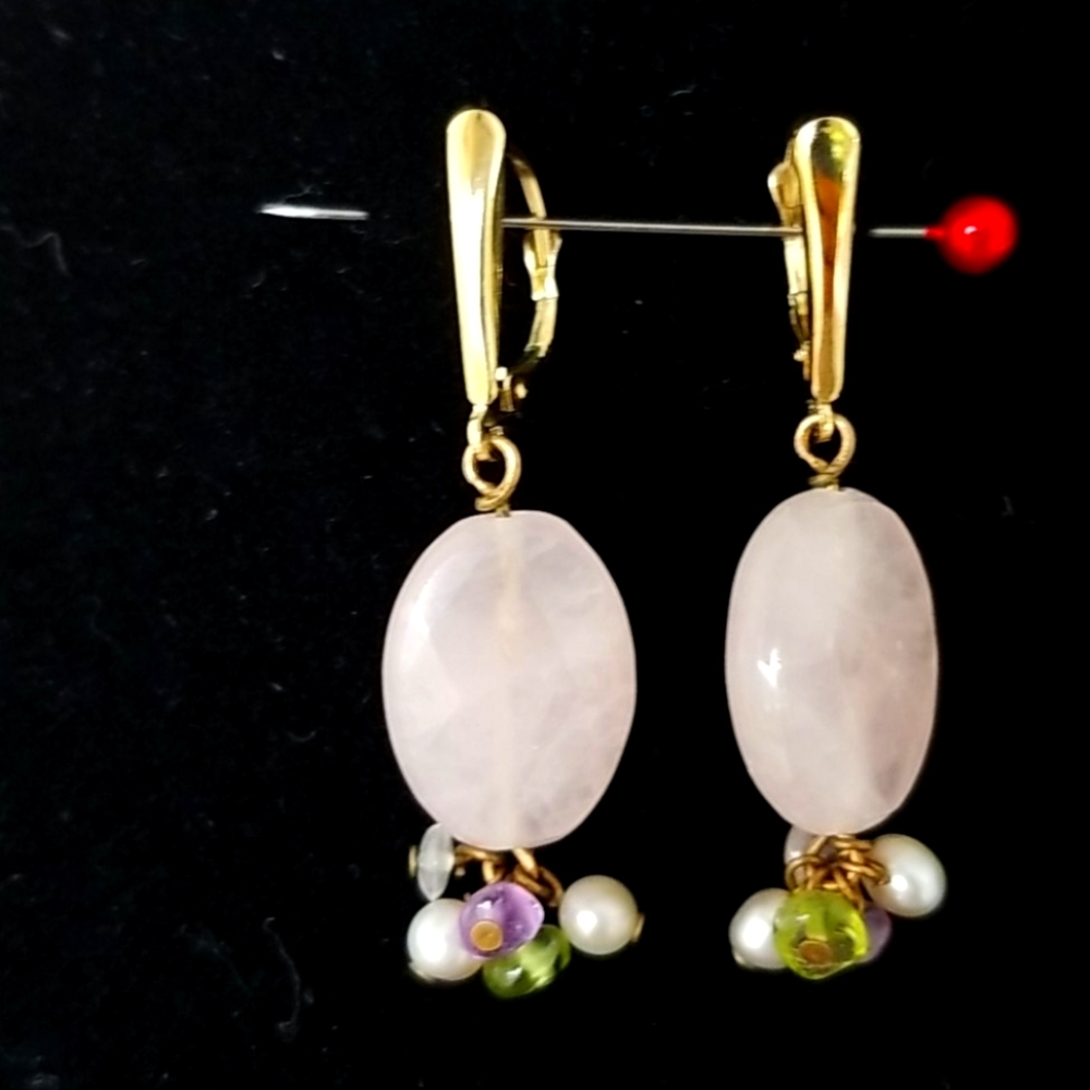 Pink💗Quartz Earrings